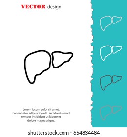 Web line icon. Liver