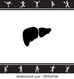 Web line icon. Liver