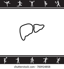Web line icon. Liver