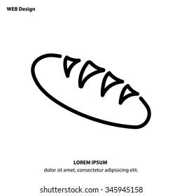 Web line icon. Long loaf
