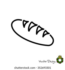 Web line icon. Long loaf