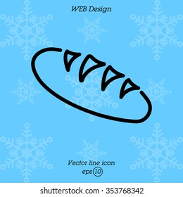 Web line icon. Long loaf