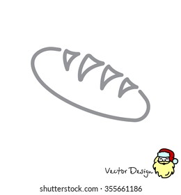 Web line icon. Long loaf