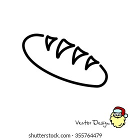 Web line icon. Long loaf