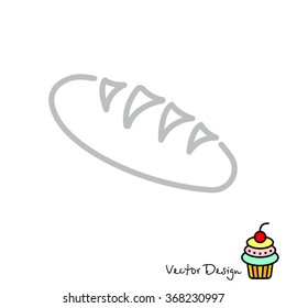 Web line icon. Long loaf
