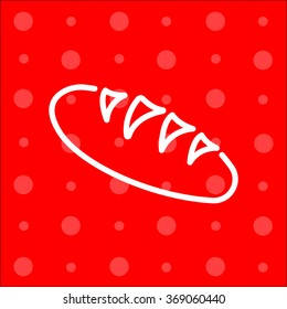 Web line icon. Long loaf