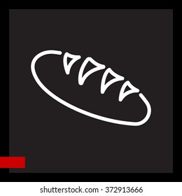 Web line icon. Long loaf