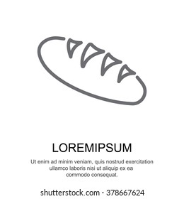 Web line icon. Long loaf