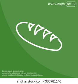 Web line icon. Long loaf