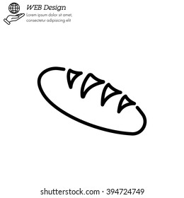 Web line icon. Long loaf