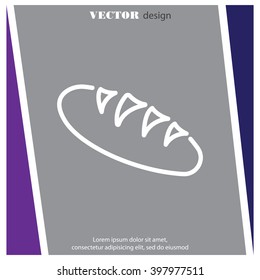 Web line icon. Long loaf