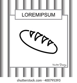 Web line icon. Long loaf