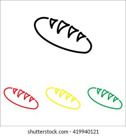 Web line icon. Long loaf