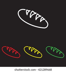 Web line icon. Long loaf