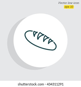 Web line icon. Long loaf