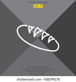 Web line icon. Long loaf