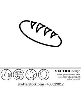 Web line icon. Long loaf