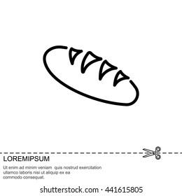 Web line icon. Long loaf