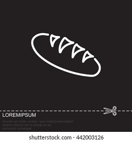 Web line icon. Long loaf