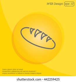 Web line icon. Long loaf