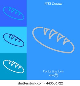 Web line icon. Long loaf