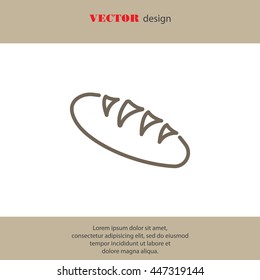 Web line icon. Long loaf