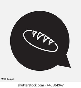 Web line icon. Long loaf