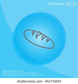 Web line icon. Long loaf