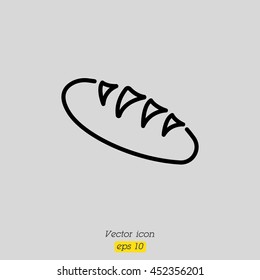 Web line icon. Long loaf