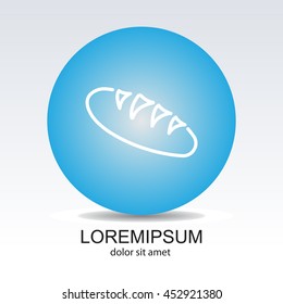 Web line icon. Long loaf