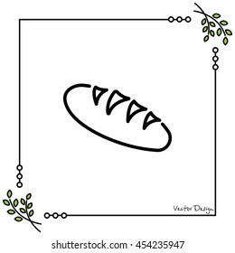 Web line icon. Long loaf