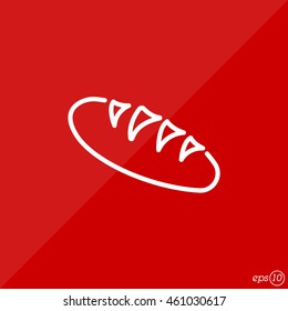 Web line icon. Long loaf