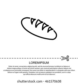 Web line icon. Long loaf