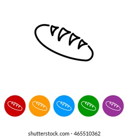 Web line icon. Long loaf