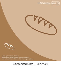Web line icon. Long loaf