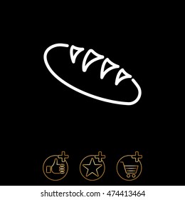Web line icon. Long loaf