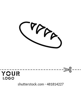 Web line icon. Long loaf