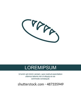 Web line icon. Long loaf