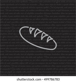 Web line icon. Long loaf