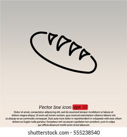 Web line icon. Long loaf
