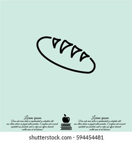 Web line icon. Long loaf