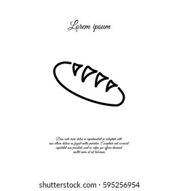 Web line icon. Long loaf