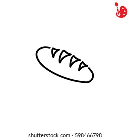 Web line icon. Long loaf
