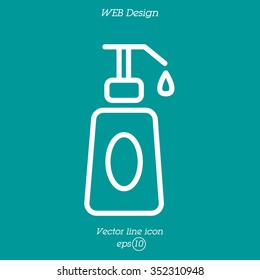 Web line icon. Lotion, cream