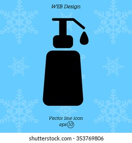 Web line icon. Lotion, cream