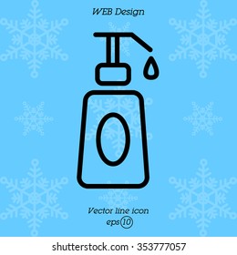 Web line icon. Lotion, cream