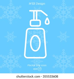Web line icon. Lotion, cream