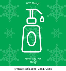 Web line icon. Lotion, cream
