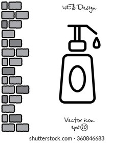 Web line icon. Lotion, cream