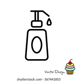 Web line icon. Lotion, cream